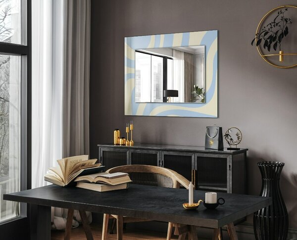 Oglindomat.ro Decoratiuni perete cu oglinda Decoratiuni perete cu oglinda Motive ondulate abstracte lpp-00072650