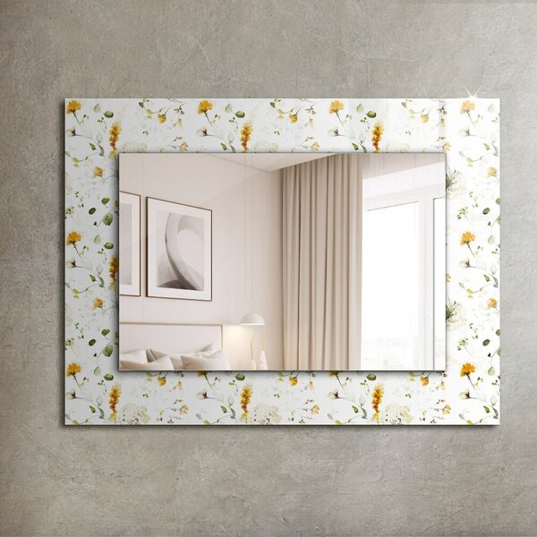 Oglindomat.ro Oglinda perete decorativa Oglinda perete decorativa Model de floare cu frunze lpp-00072644