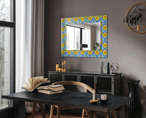 Oglindomat.ro Decor oglinda Decor oglinda Motive cu frunze de floarea-soarelui lpp-00072651