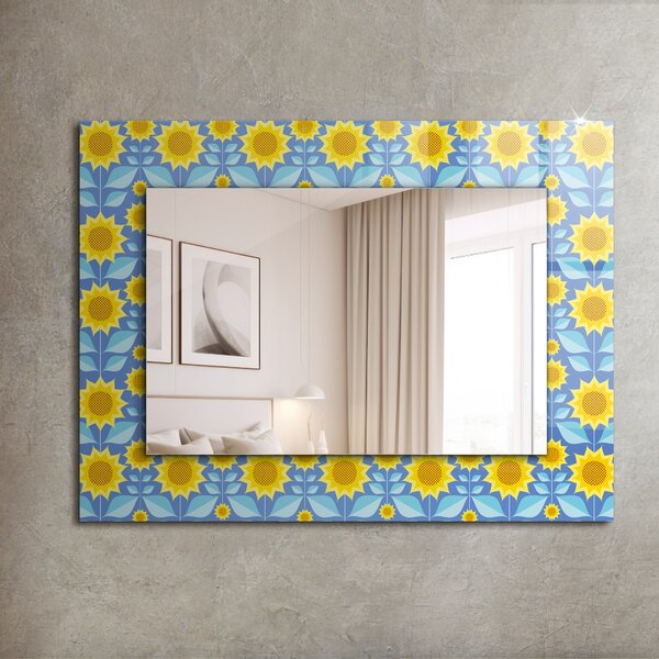Oglindomat.ro Decor oglinda Decor oglinda Motive cu frunze de floarea-soarelui lpp-00072651
