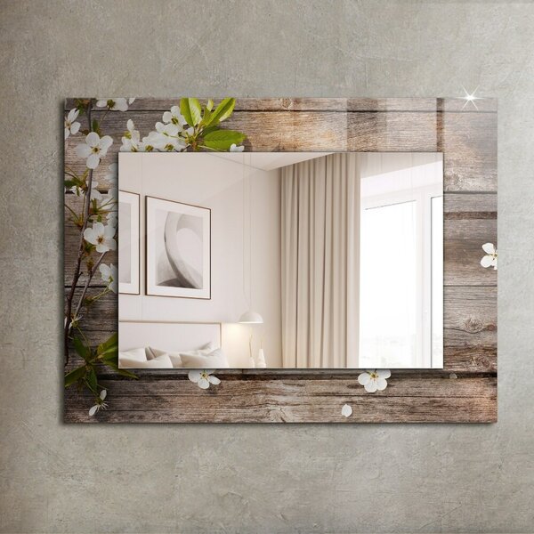 Oglindomat.ro Decor oglinda Decor oglinda Flori pe lemn lpp-00277220