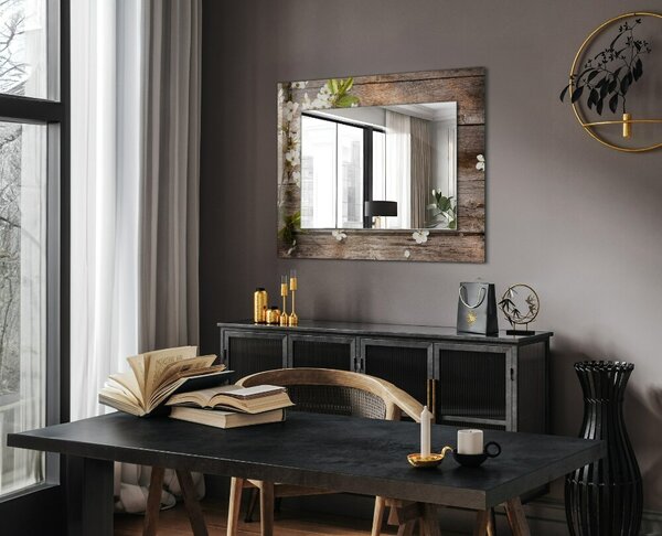 Oglindomat.ro Decor oglinda Decor oglinda Flori pe lemn lpp-00277220