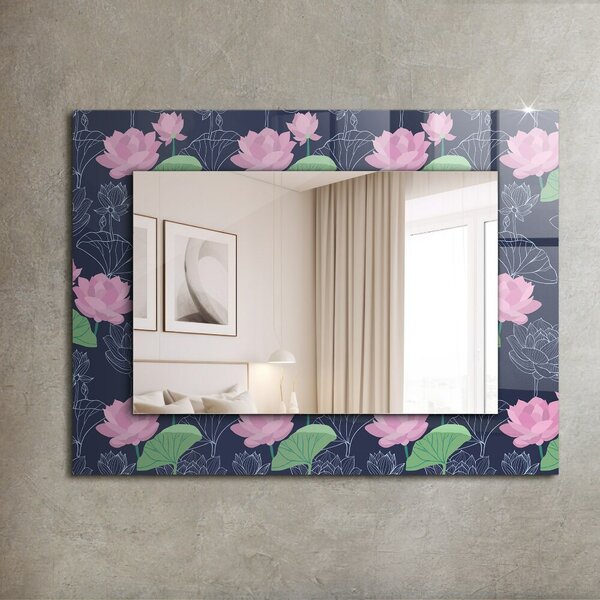 Oglindomat.ro Decoratiuni perete cu oglinda Decoratiuni perete cu oglinda Flori de lotus roz lpp-00277219