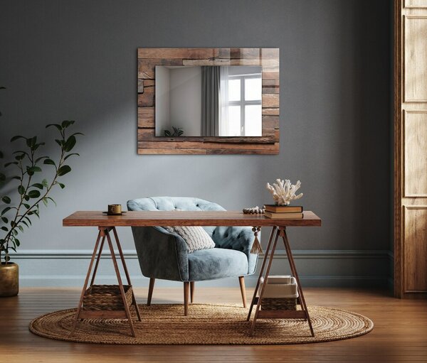 Oglindomat.ro Oglinda decor perete Oglinda decor perete Perete placat cu lemn lpp-00277223