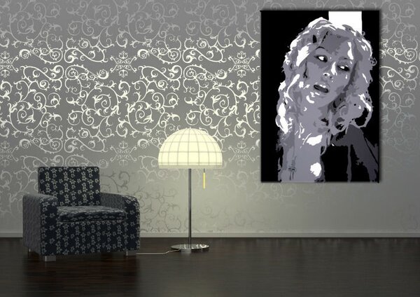Tablou pictat manual POP Christina Aguilera 1-piese (tablouri)