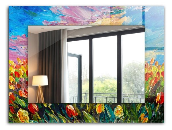 Oglindomat.ro Decoratiuni perete cu oglinda Decoratiuni perete cu oglinda Câmp de lalele lpp-00277229