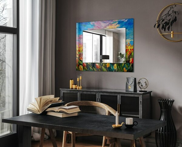 Oglindomat.ro Decoratiuni perete cu oglinda Decoratiuni perete cu oglinda Câmp de lalele lpp-00277229