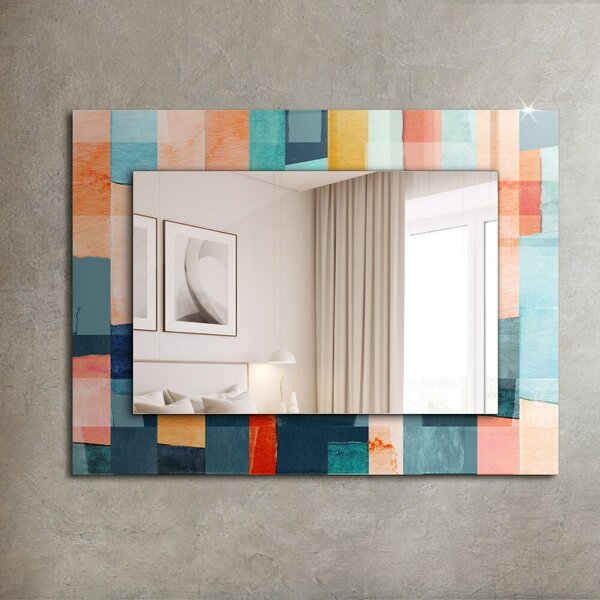 Oglindomat.ro Decoratiuni perete cu oglinda Decoratiuni perete cu oglinda Dreptunghiuri abstracte colorate lpp-00277241