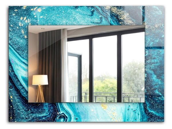 Oglindomat.ro Decor oglinda Decor oglinda Artă abstractă albastră lpp-00277242