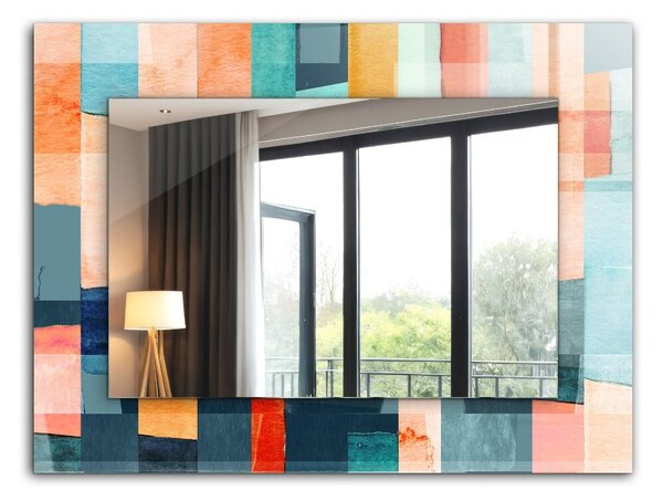Oglindomat.ro Decoratiuni perete cu oglinda Decoratiuni perete cu oglinda Dreptunghiuri abstracte colorate lpp-00277241