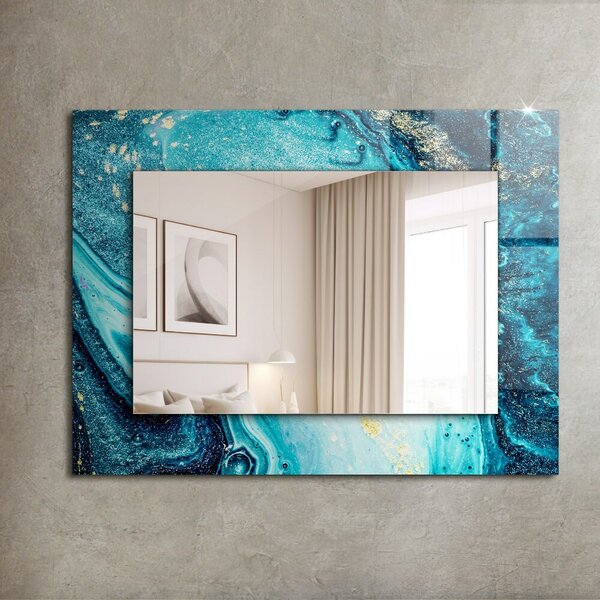 Oglindomat.ro Decor oglinda Decor oglinda Artă abstractă albastră lpp-00277242