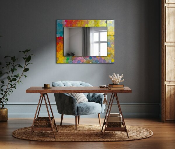 Oglindomat.ro Oglinda cu decor Oglinda cu decor Mozaicuri abstracte colorate lpp-00277248
