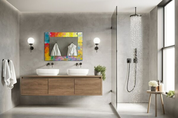 Oglindomat.ro Oglinda cu decor Oglinda cu decor Mozaicuri abstracte colorate lpp-00277248