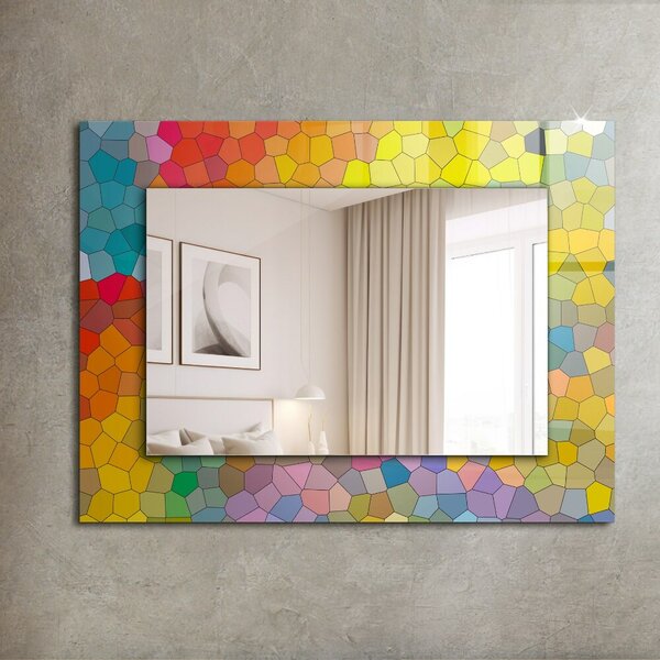 Oglindomat.ro Oglinda cu decor Oglinda cu decor Mozaicuri abstracte colorate lpp-00277248