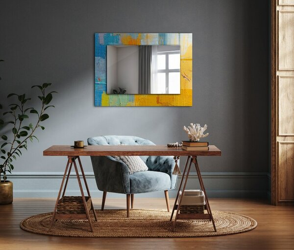 Oglindomat.ro Oglinda cu rama imprimata Oglinda cu rama imprimata Pictură abstractă în ulei lpp-00277243
