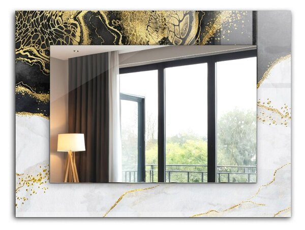 Oglindomat.ro Oglinda imprimata Oglinda imprimata Artă abstractă în auriu lpp-00277270