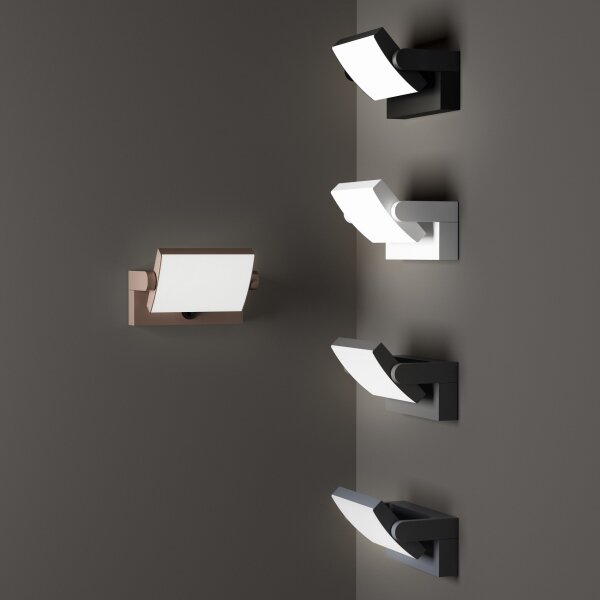 Ideal Lux - Aplică LED de exterior cu senzor SWIPE LED/21W/230V CRI90 IP54 gri