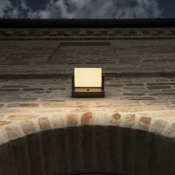 Aplică LED de exterior cu senzor Ideal Lux SWIPE LED/21W/230V CRI 90 IP54 maro