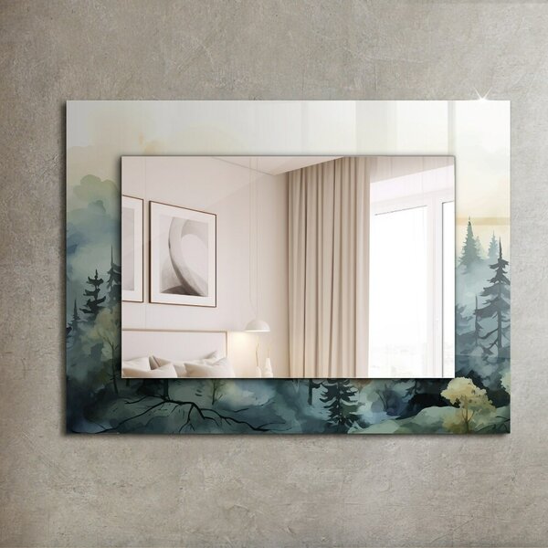 Oglindomat.ro Oglinda decor perete Oglinda decor perete Flori frunze păsări lpp-00277279