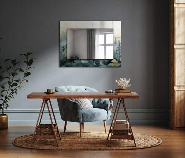 Oglindomat.ro Oglinda decor perete Oglinda decor perete Flori frunze păsări lpp-00277279