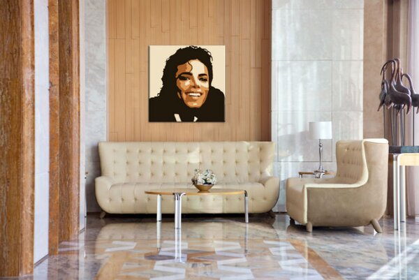 Tablou pictat manual POP ART Michael Jackson 1-piese