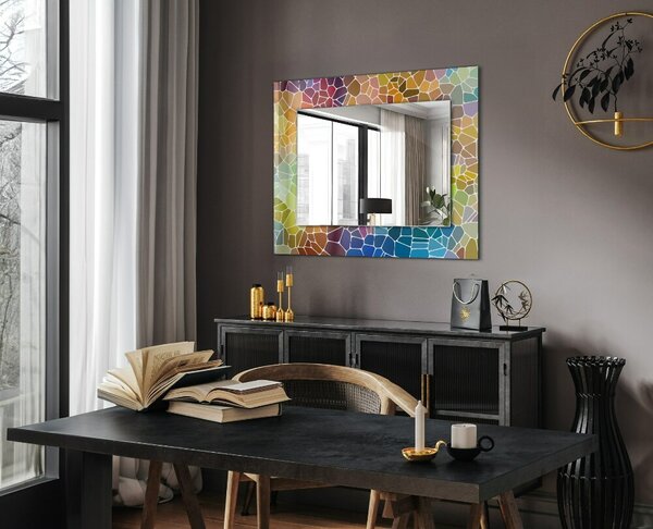 Oglindomat.ro Oglinda cu decor Oglinda cu decor Flori și frunze lpp-00277283