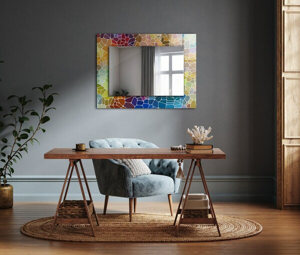 Oglindomat.ro Oglinda cu decor Oglinda cu decor Flori și frunze lpp-00277283