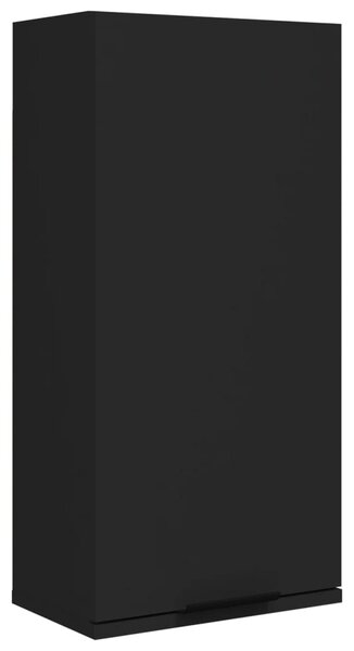 Dulap de baie montat pe perete, negru, 32x20x67 cm