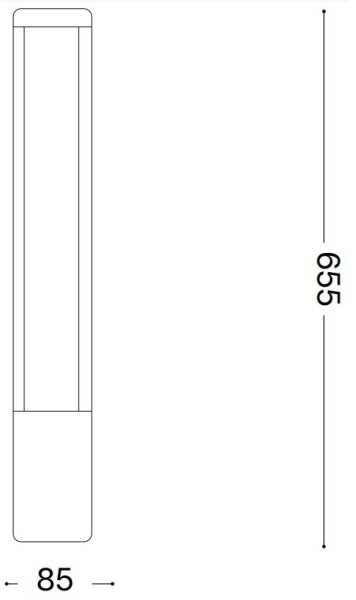 Lampă LED de exterior Ideal Lux TIFONE LED/8,5W/230V 65,5 cm IP65 antracit