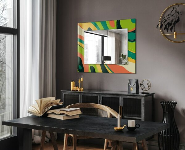 Oglindomat.ro Oglinda cu rama imprimata Oglinda cu rama imprimata Motiv geometric lpp-00277290