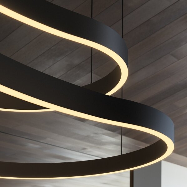 Lustră LED pe cablu Ideal Lux WAVES LED/45W/230V CRI 90 negru