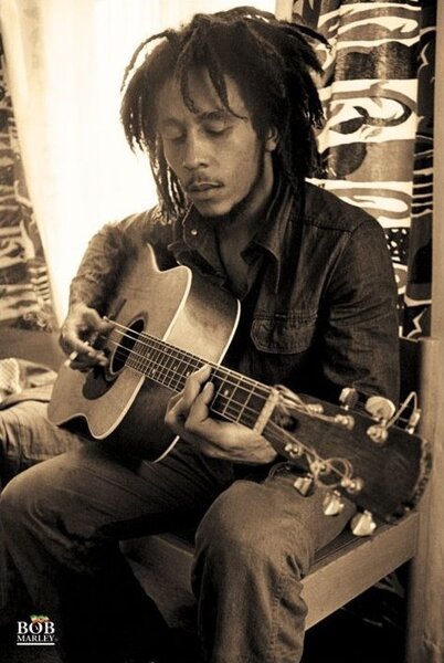 Poster Bob Marley - sepia, (61 x 91.5 cm)