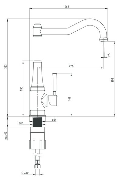 Tamizo Baterie bucatarie finisaj antracit BQT D63M