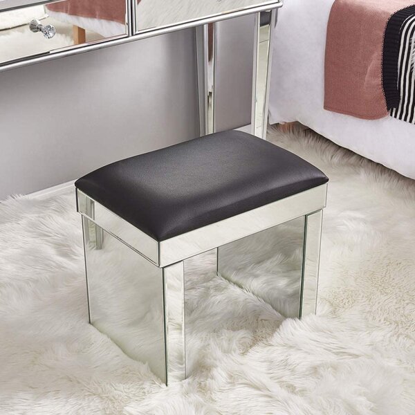 SCOG1 - Scaun oglinda, taburet pentru masuta masa toaleta - Argintiu