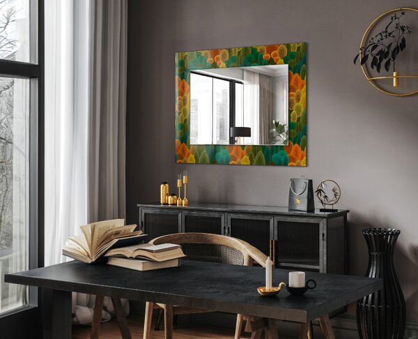 Oglindomat.ro Oglinda cu decor Oglinda cu decor Trandafiri în formă de craniu lpp-00277339