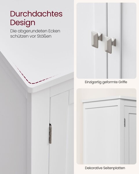 Dulap baie Vasagle Alb 60x30x110 cm