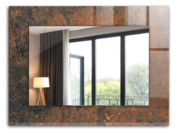 Oglindomat.ro Oglinda rama cu imprimeu Oglinda rama cu imprimeu Desen abstract în galben lpp-00277346