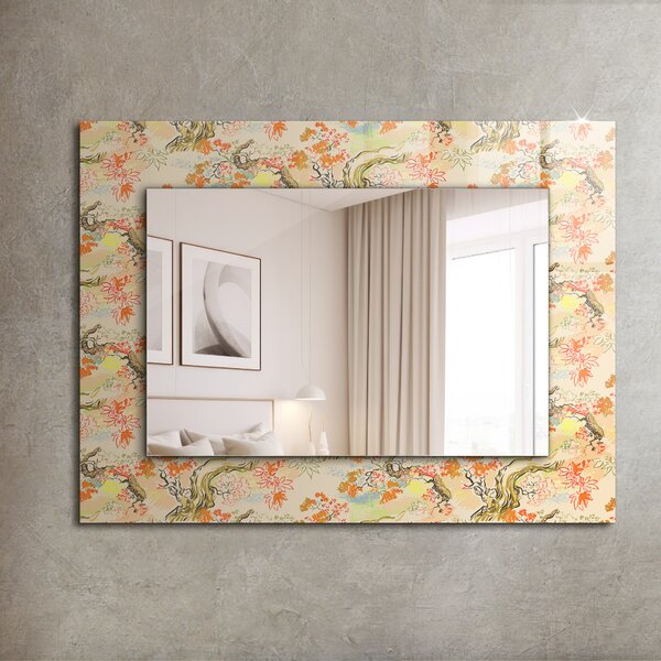 Oglindomat.ro Oglinda cu decor Oglinda cu decor Motiv geometric alb-negru lpp-00277353
