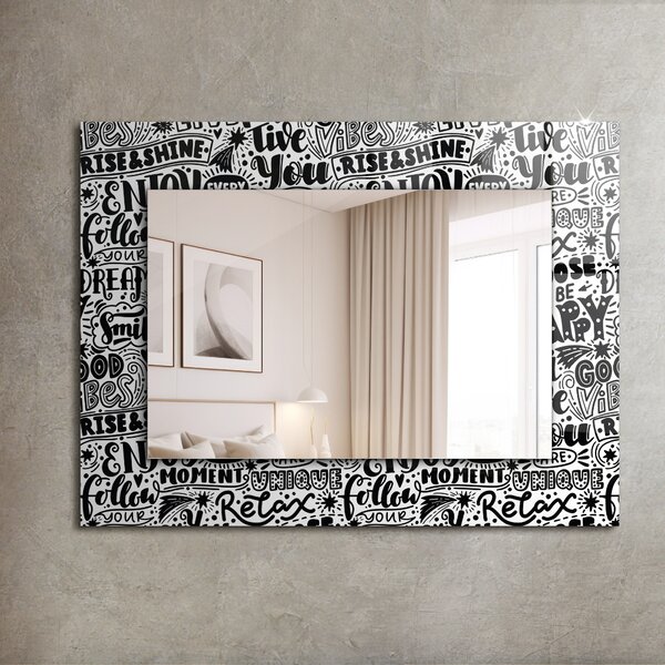 Oglindomat.ro Oglinda decor perete Oglinda decor perete Linii diagonale pe lemn lpp-00277349