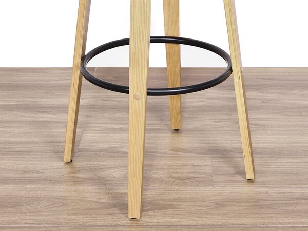 Scaun bar Elynah 75 (negru + stejar). Promo -22%. 1136383