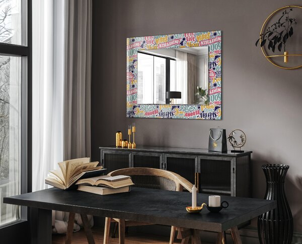 Oglindomat.ro Oglinda perete decorativa Oglinda perete decorativa Motive abstracte în portocaliu lpp-00277350