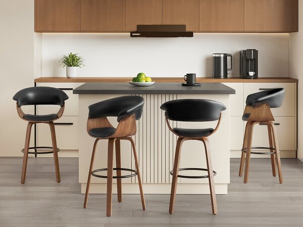Scaun bar Elynah 75 (negru). Promo -21%. 1136384