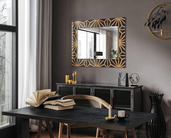 Oglindomat.ro Decoratiuni perete cu oglinda Decoratiuni perete cu oglinda Model geometric în os lpp-00277370