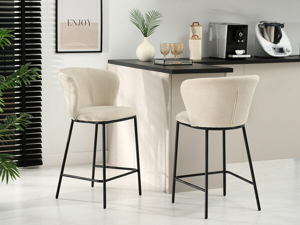 Scaun bar Kurkum (bej + negru). Promo -22%. 1136396