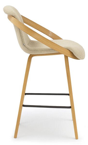 Scaun bar Lageze (bej + stejar). Promo -22%. 1136400