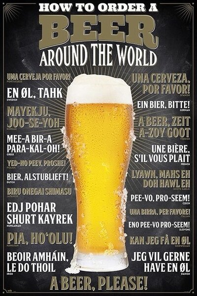 Poster How To Order A Beer, (61 x 91.5 cm)