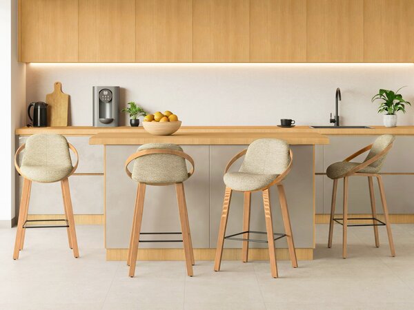 Scaun bar Lageze (bej + stejar). Promo -22%. 1136400