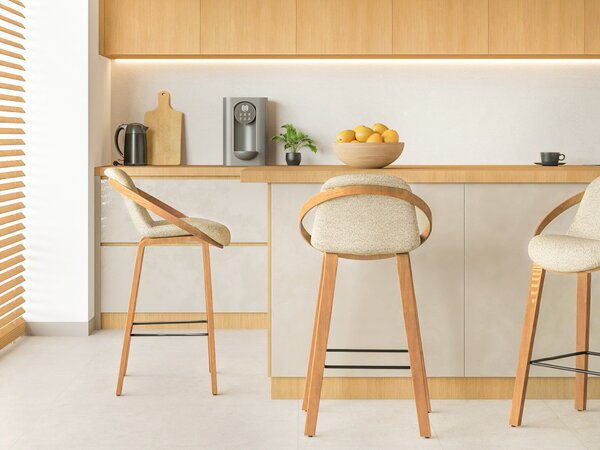 Scaun bar Lageze (bej + stejar). Promo -22%. 1136400