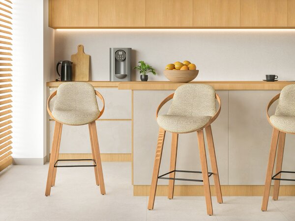 Scaun bar Lageze (bej + stejar). Promo -22%. 1136400