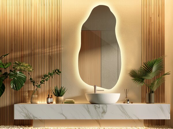Oglindomat.ro Oglinda forma neregulata led minimalist Oglinda forma neregulata led minimalist 45x90 cm lnbl2-45x90-00000000